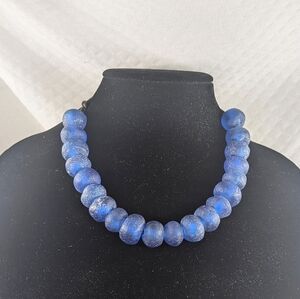 Cobalt Blue Patina African Trade Beads (?) vintage